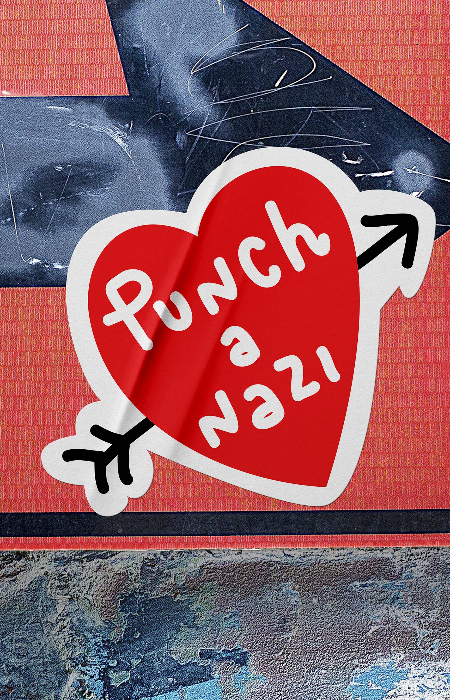 Chiaralascura - Punch a nazi - sticker