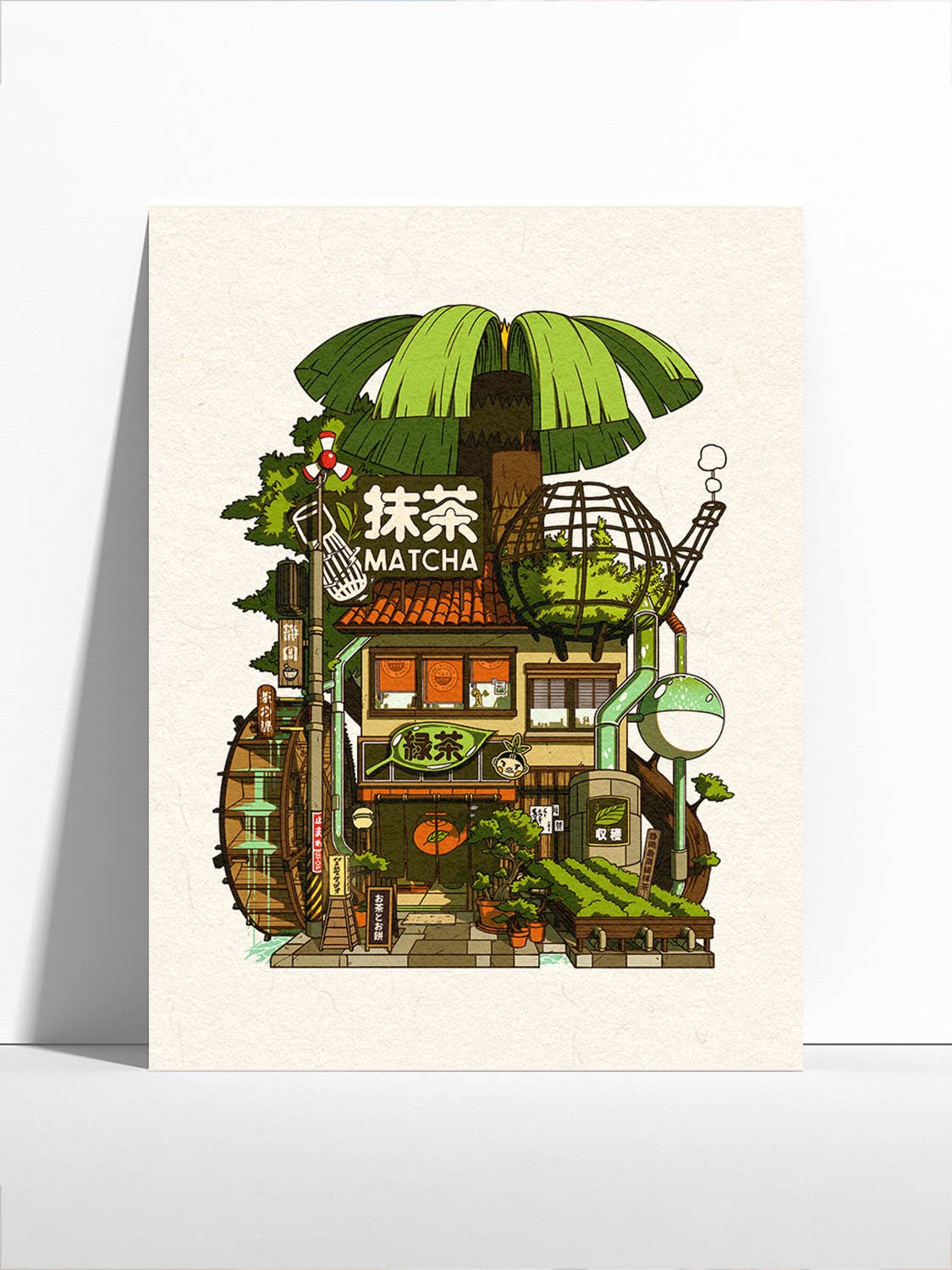 Paiheme Studio - MATCHA Storefront Print🧉: 30x40cm