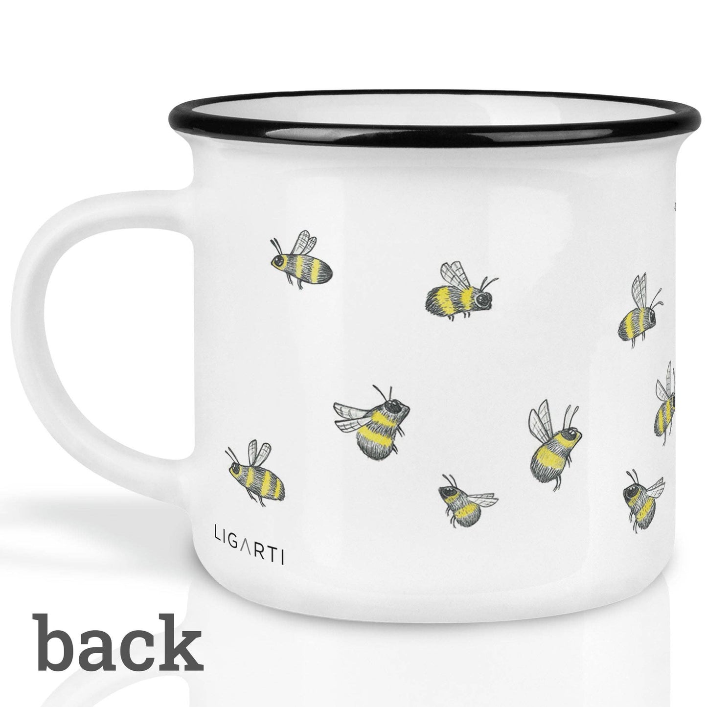 LIGARTI - Mug en céramique — essaim d'abeilles