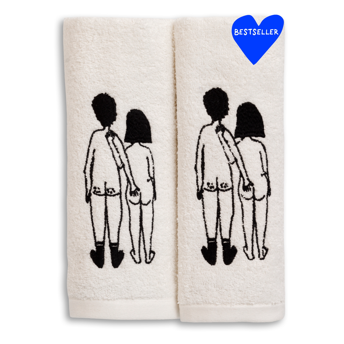 helen b - Serviette de toilette naked couple back (set*2)