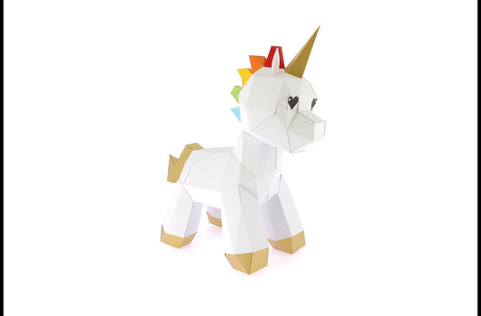 Bébé Licorne en papier 3D Agent Paper