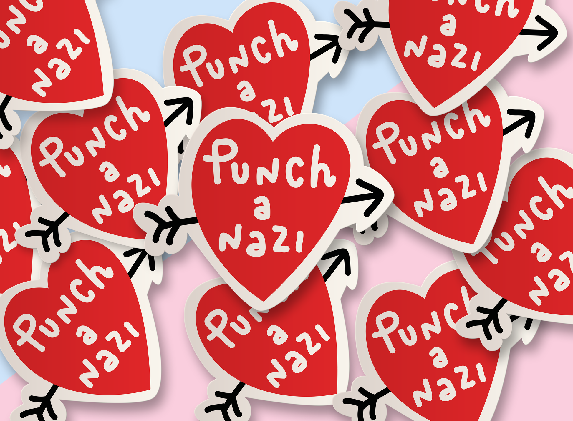 Chiaralascura - Punch a nazi - sticker