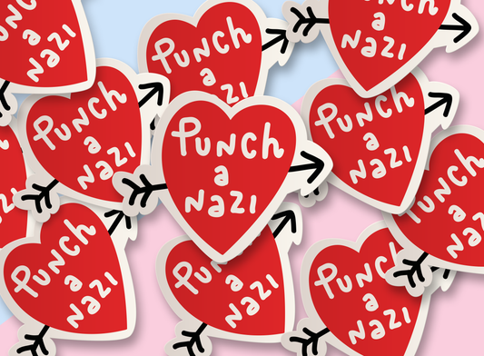 Chiaralascura - Punch a nazi - sticker