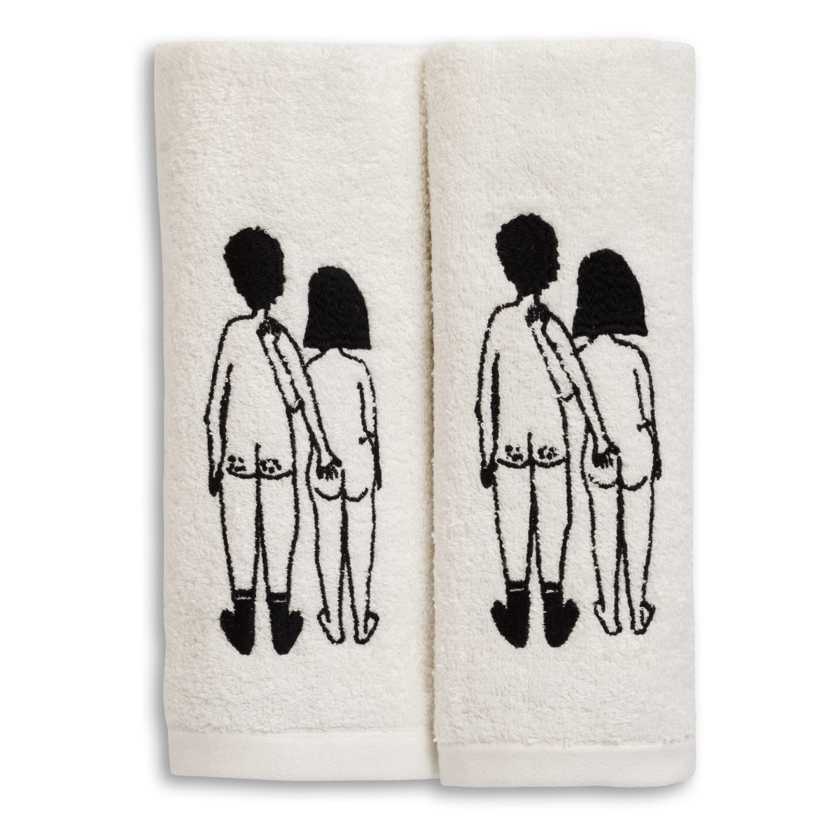 helen b - Serviette de toilette naked couple back (set*2)