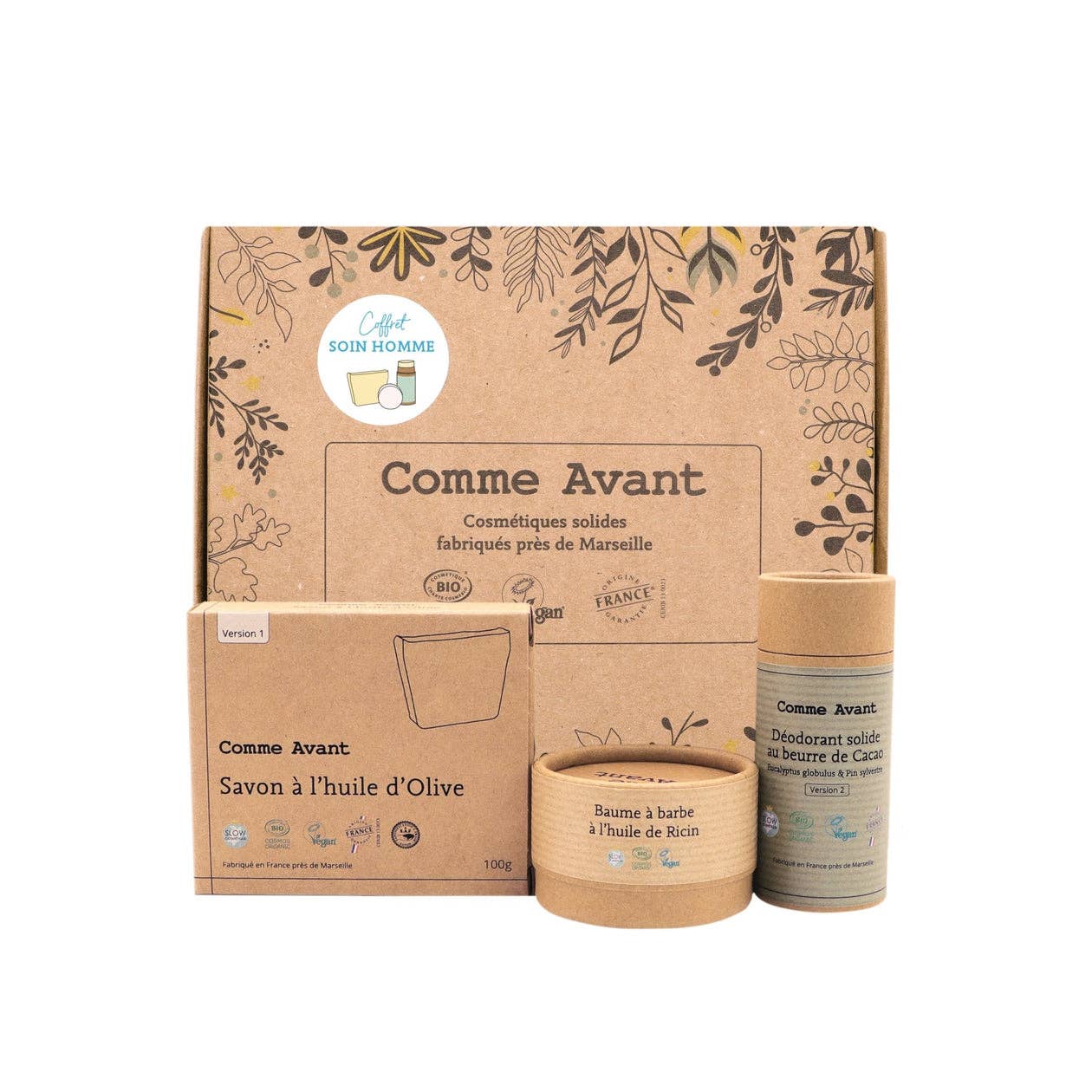 Comme Avant - Coffret - Routine soin homme zéro déchet