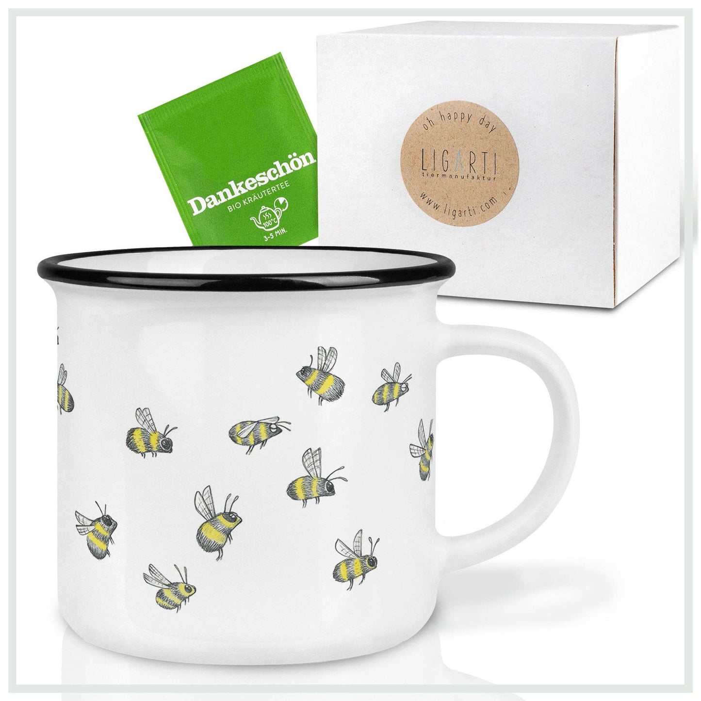 LIGARTI - Mug en céramique — essaim d'abeilles